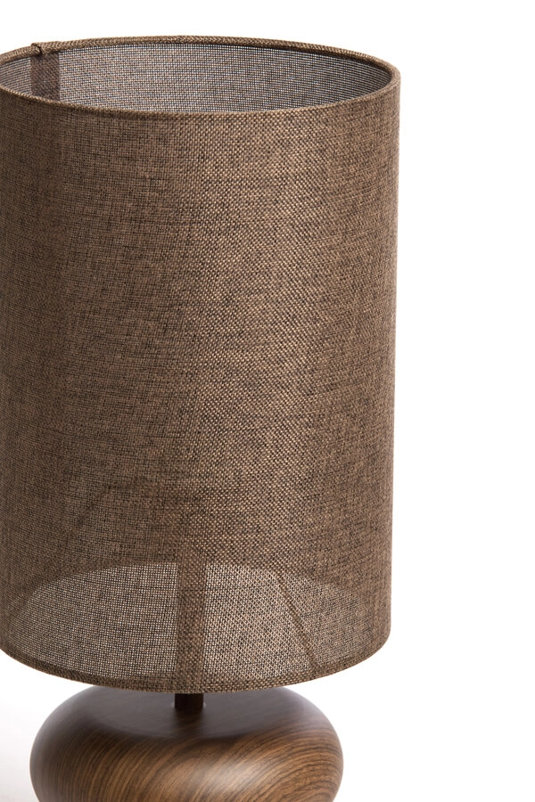 Tafellamp Danialo hout met bruin 50cm Light & Living 8717807759575