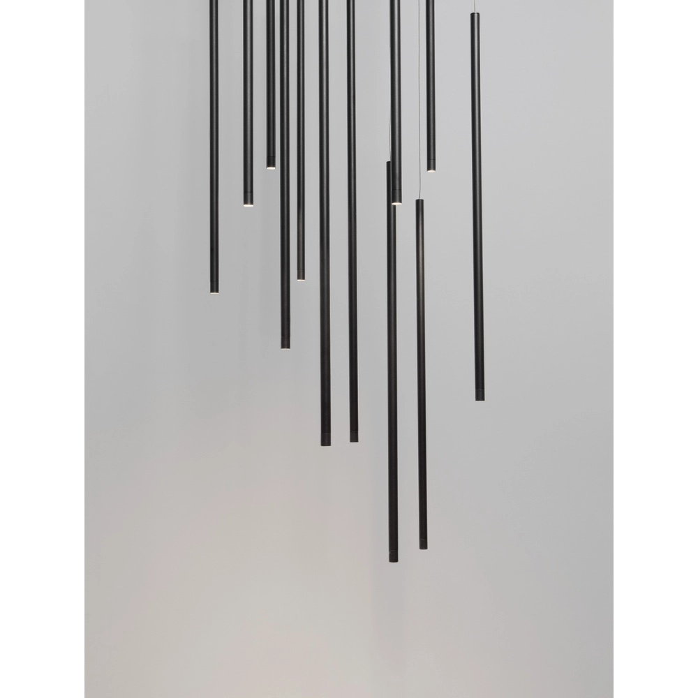 Design hanglamp Elettra 12-lichts zwart Lyora 5212017446060