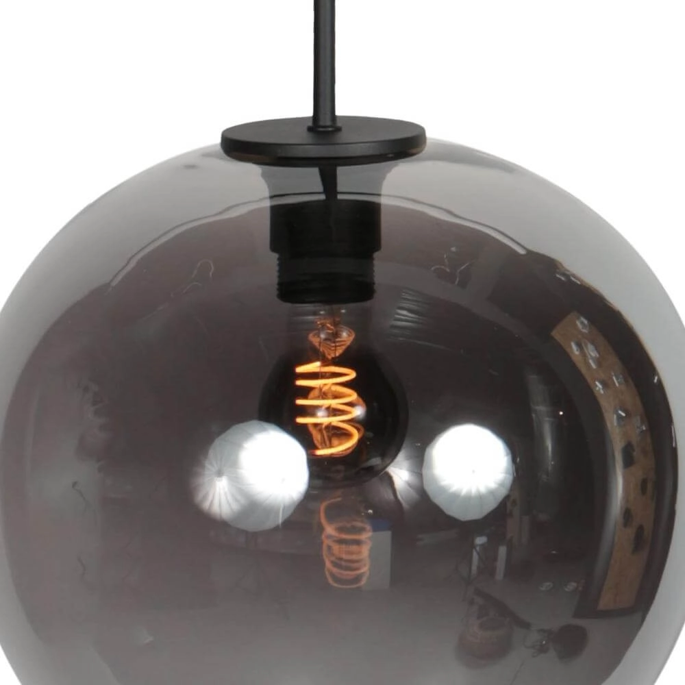 Hanglamp HaloSwap met 1 bol smoke glas Ø 30cm Steinhauer 8712746179750