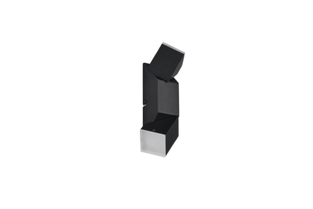 Zwarte muurspot Raglan met led Trio 4017807614725