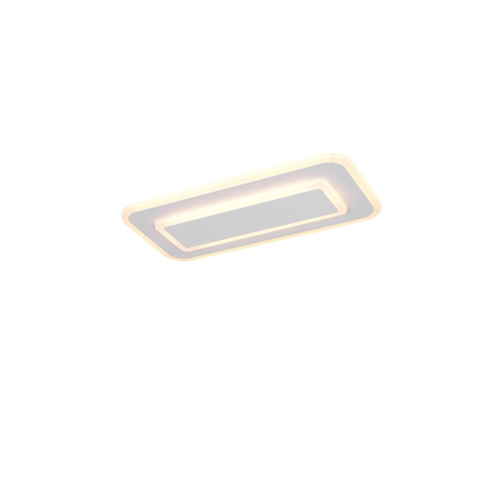 Moderne plafondlamp Riva wit 40cm Trio 4017807682939