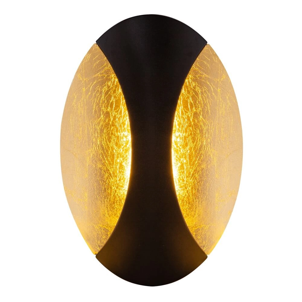 Design wandlamp Alexandra zwart met goud Globo 9007371395453