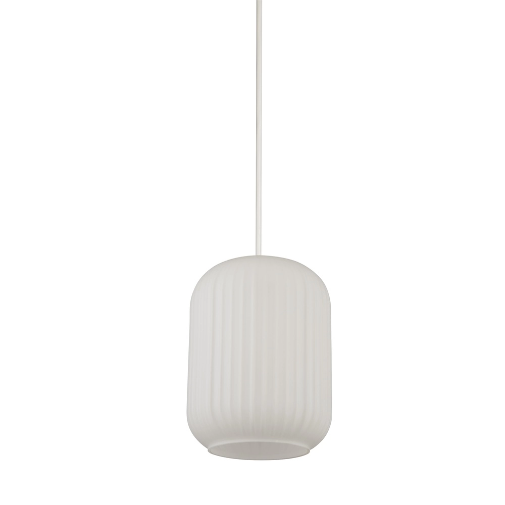 Hanglamp Pearl zwart met wit glas Searchlight 5053423306582