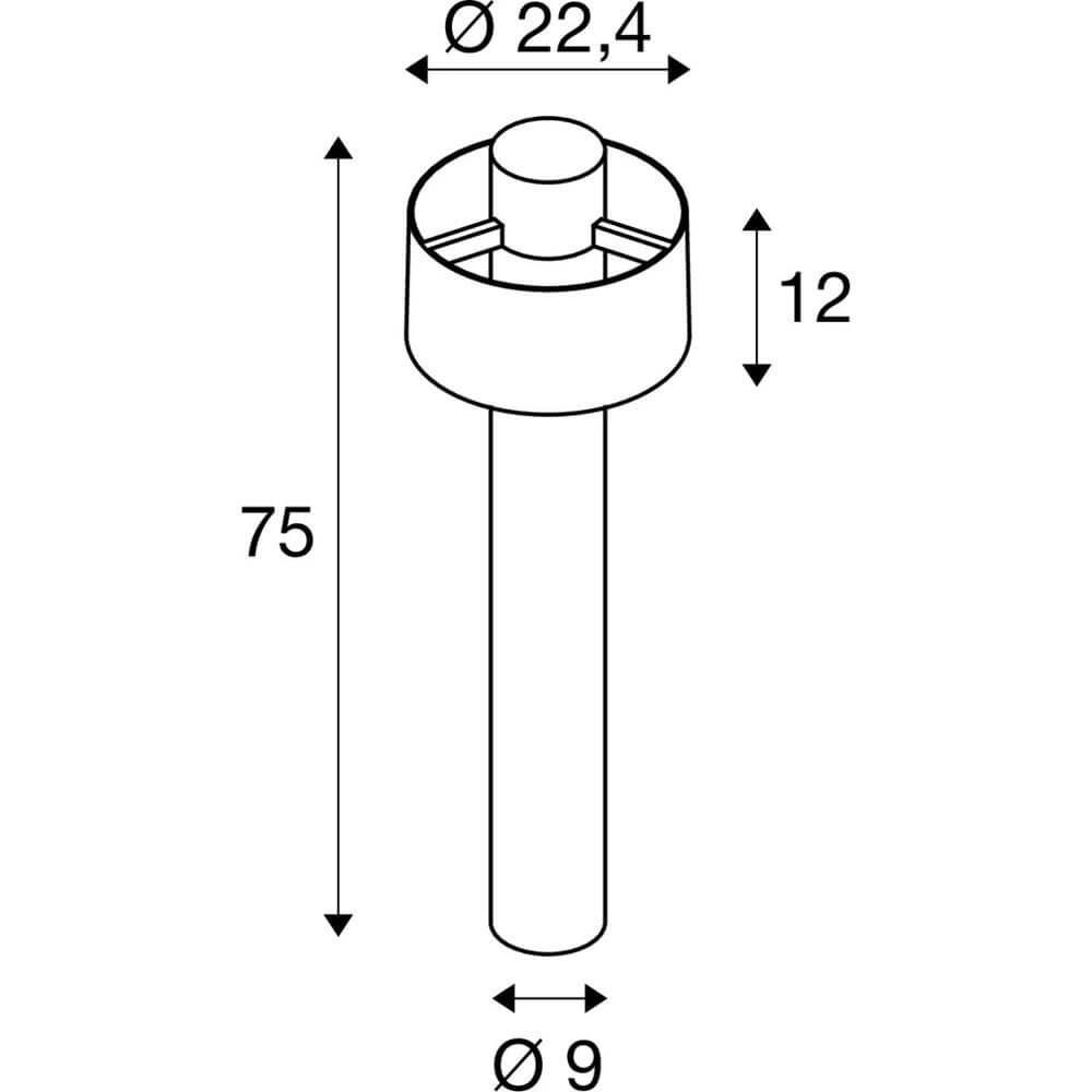 Design tuinlamp Photoni Cyl Pole 75 roestbruin 75cm SLV 4024163295321