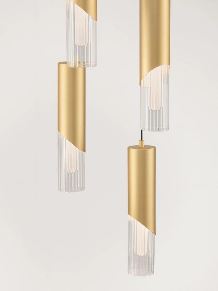 Design hanglamp Modesto Ø 33cm goud 5-lichts Lyora 5212063501454