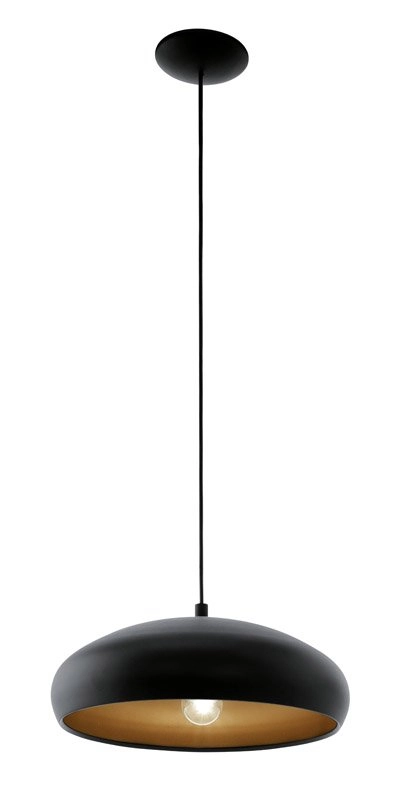 Hanglamp Mogano 1 40cm zwart met roodkoper Eglo 9002759946050