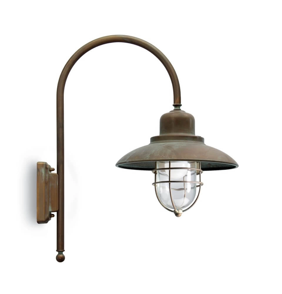 Landelijke buitenlamp Patio Cage verouderd messing