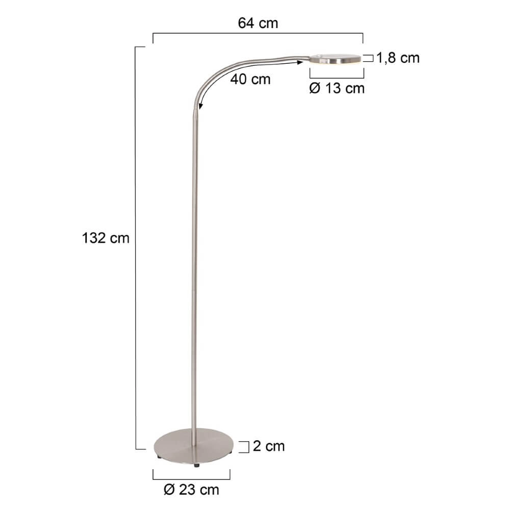 Flexibele led leeslamp Platu RVS Steinhauer 8712746151503
