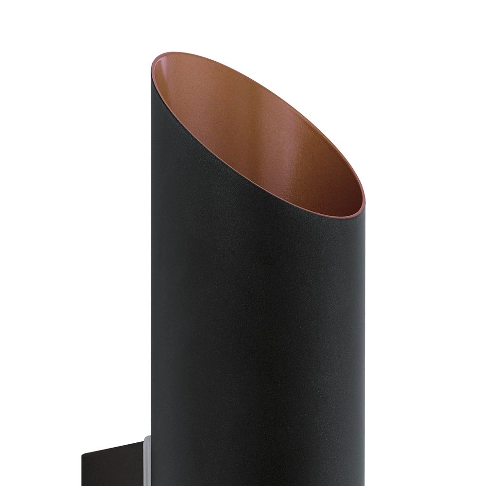 Led buitenlamp Agolada Up - Down zwart met koperbruin Eglo 9002759948047