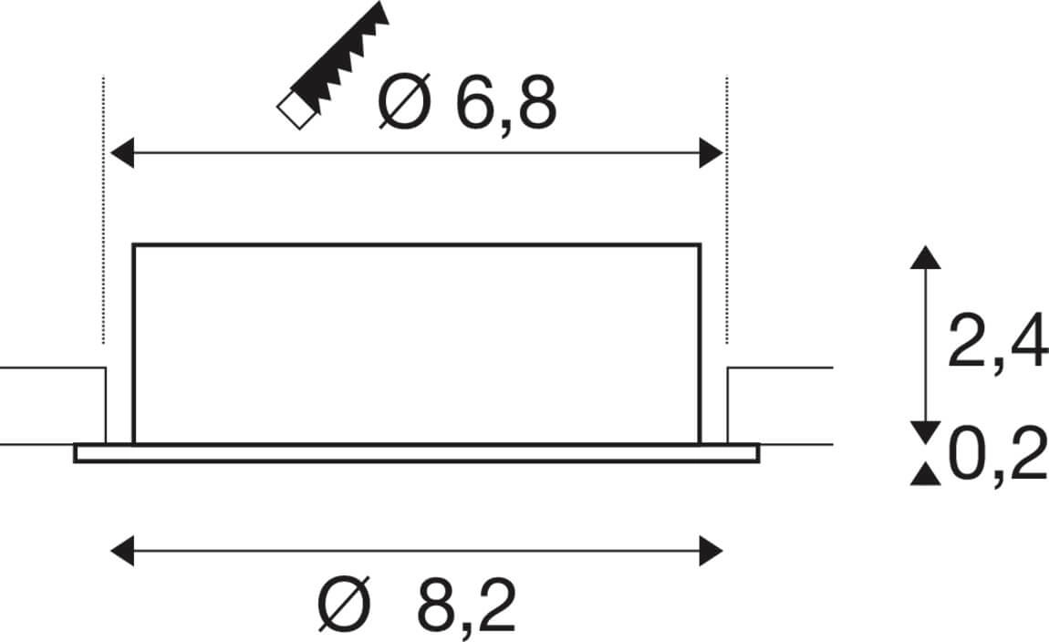 Inbouwspot New Tria 68 rond - zwart - GU10 SLV 4024163276207