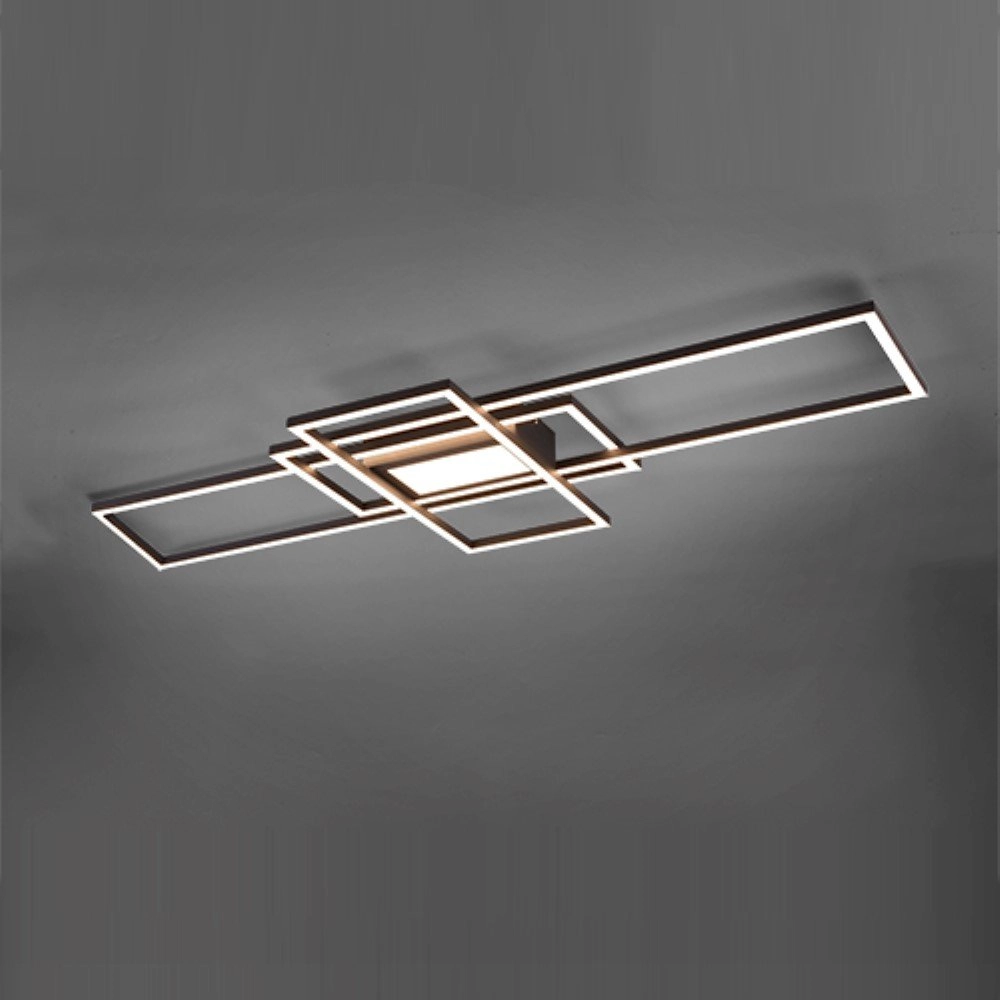 Moderne Plafonnière Irvine zwart Trio 4017807449495