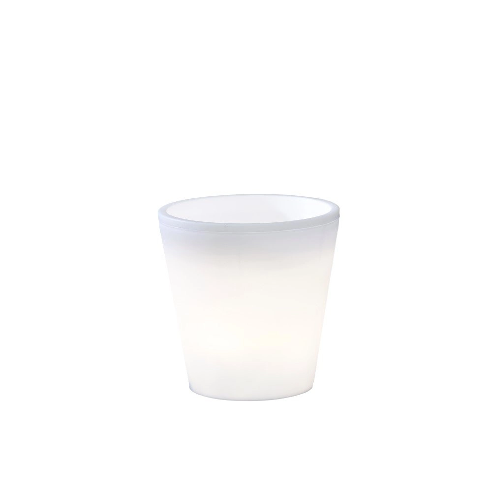 Led bloempot Assisi led 28cm - 2,5w - wit