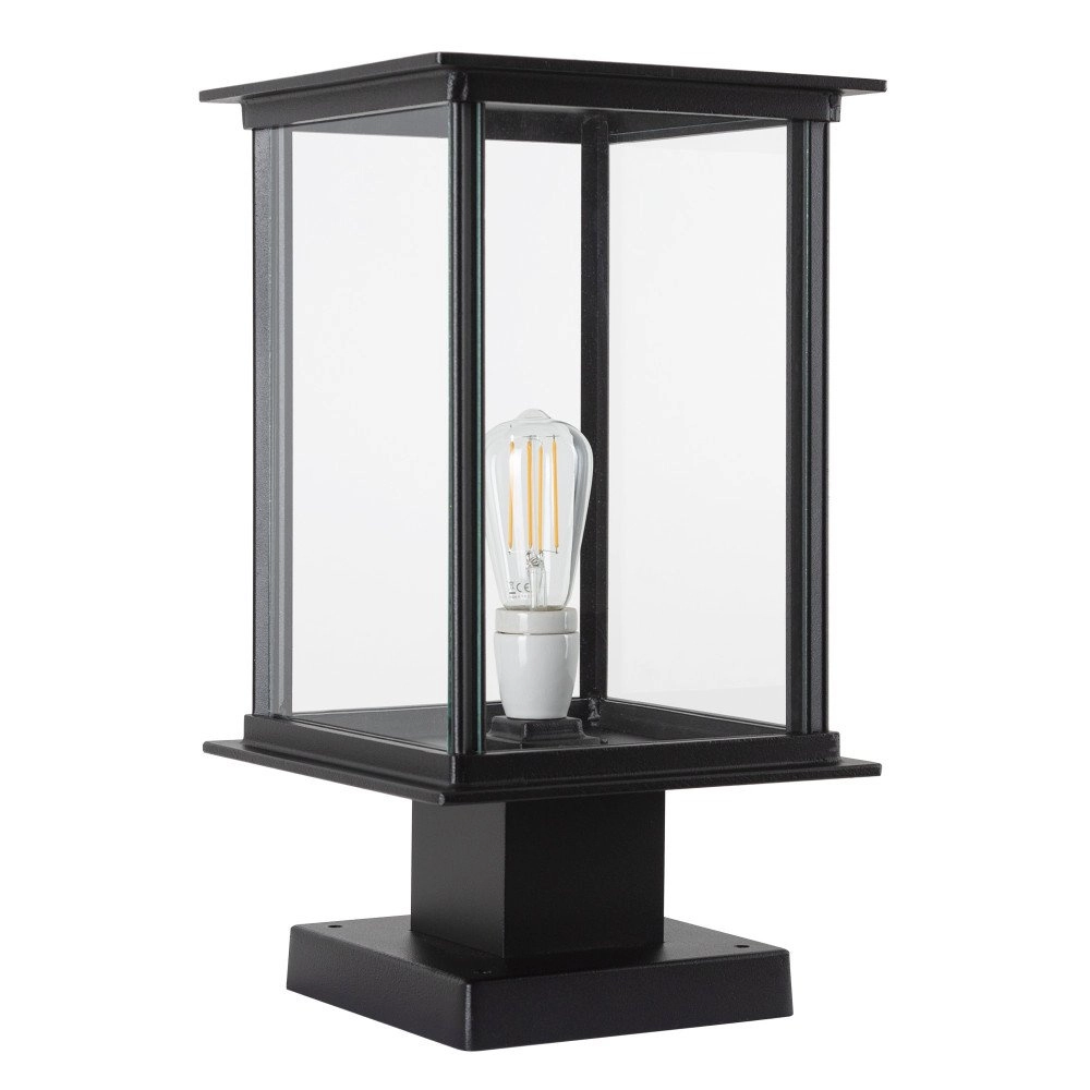 Moderne sokkellamp Capital zwart KS verlichting 8714732777506