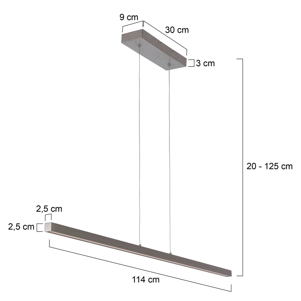 Led hanglamp light stripe Steinhauer 8712746133677