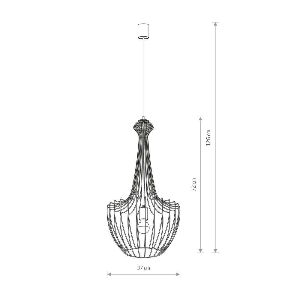 Gouden draadlamp Luksor Ø 37cm Lyora 5903139885393