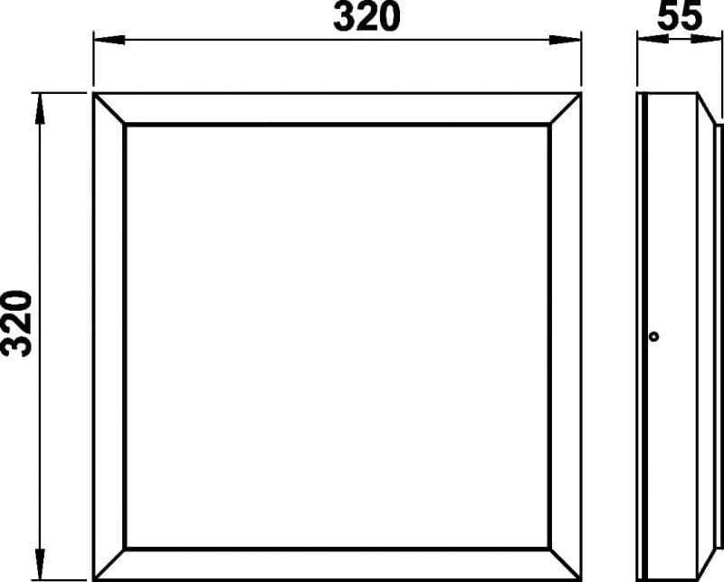 Vierkante led buitenlamp Parel 32cm-grijs Albert 4007235965629
