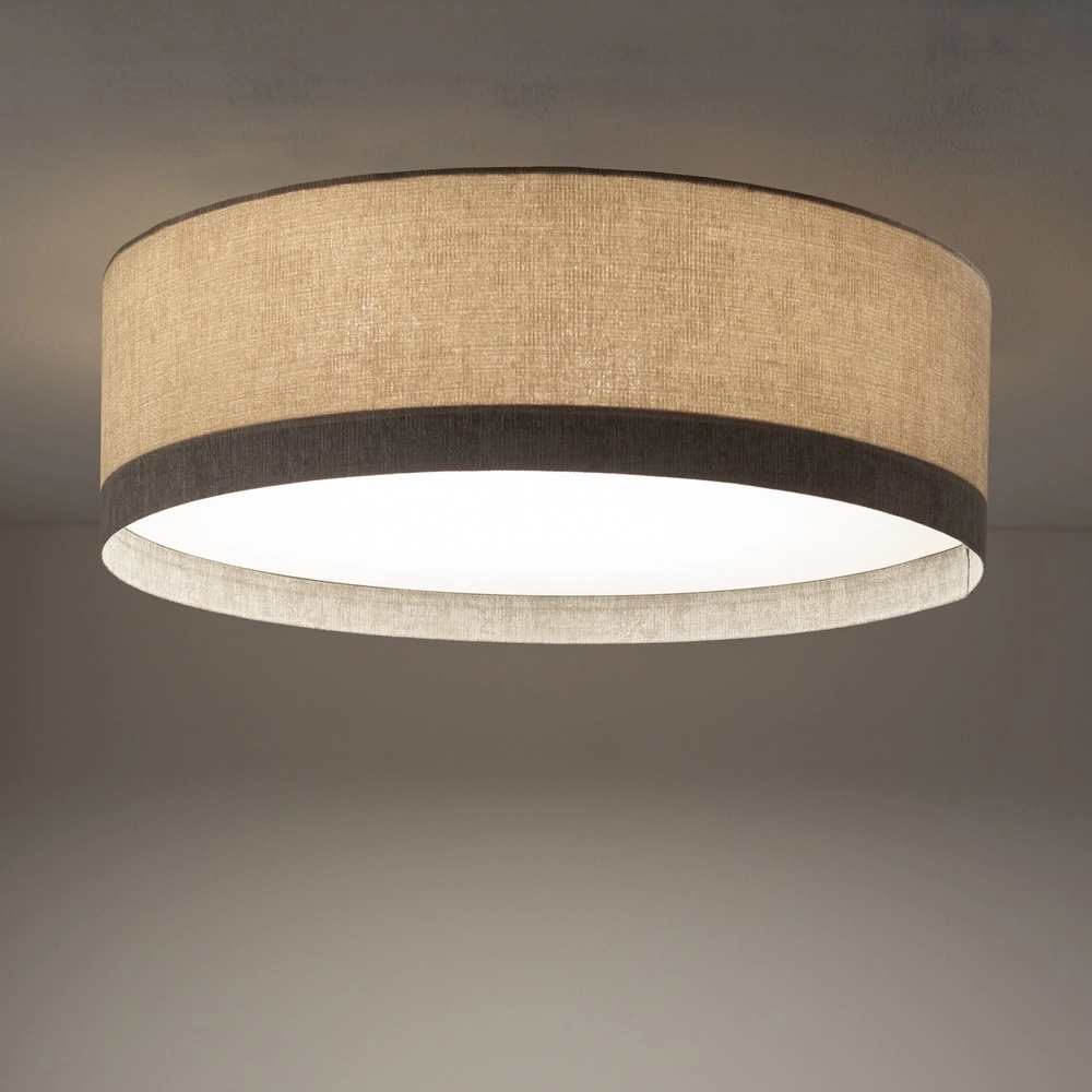 Plafondlamp Cedro zand bruin Ø 65cm Lyora 5903139116718