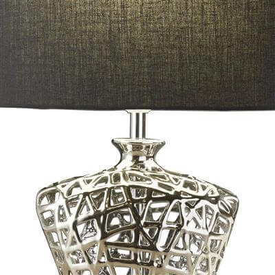 Schemerlamp Network chroom met zwart Searchlight 5053423085197