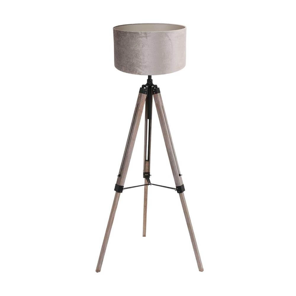 Tripod vloerlamp Triek met zilvere kap