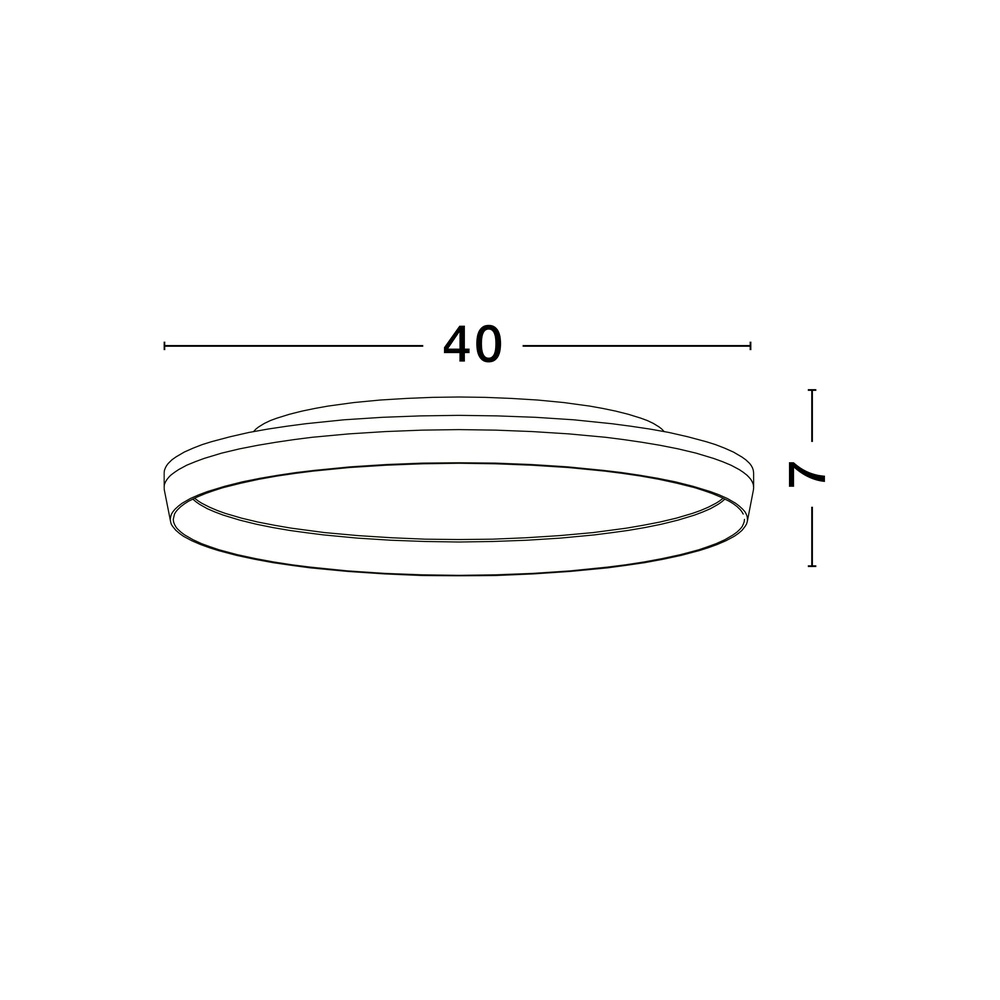 Plafonniere Vomos zwart Ø 40cm Lyora 5212017448767