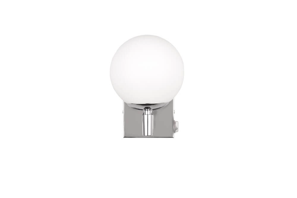 Wandlamp Kula chroom armatuur met wit glas Trio 4017807585278