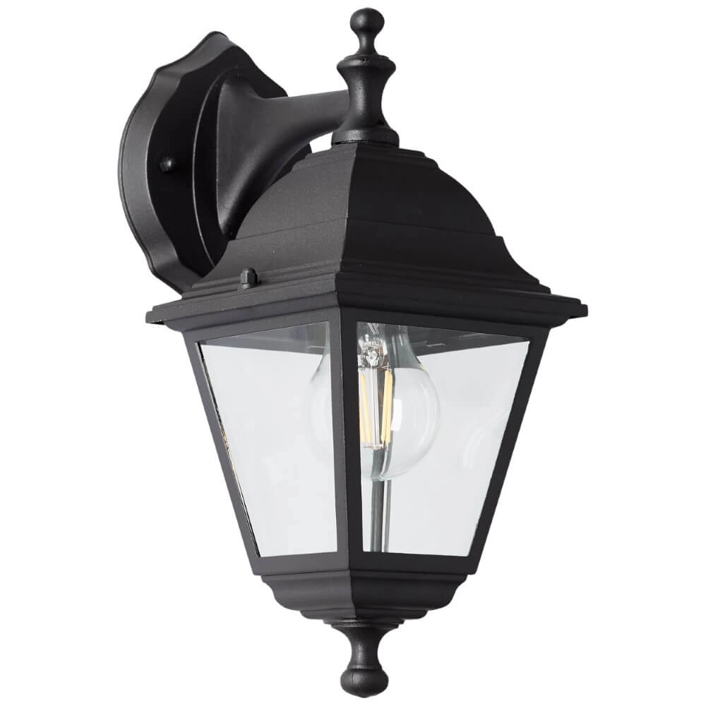 Zwarte wandlamp Nissie down Brilliant 4004353356520