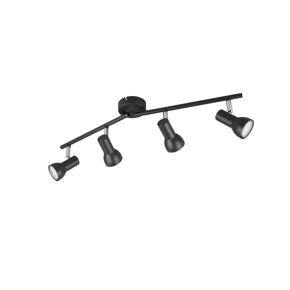 Plafondlamp Cantar zwart 4-lichts Trio 4017807615944