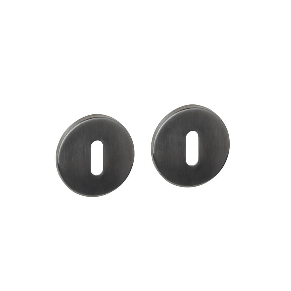 Set van 2 sleutelrozetten Tira rond antraciet Ø 52mm