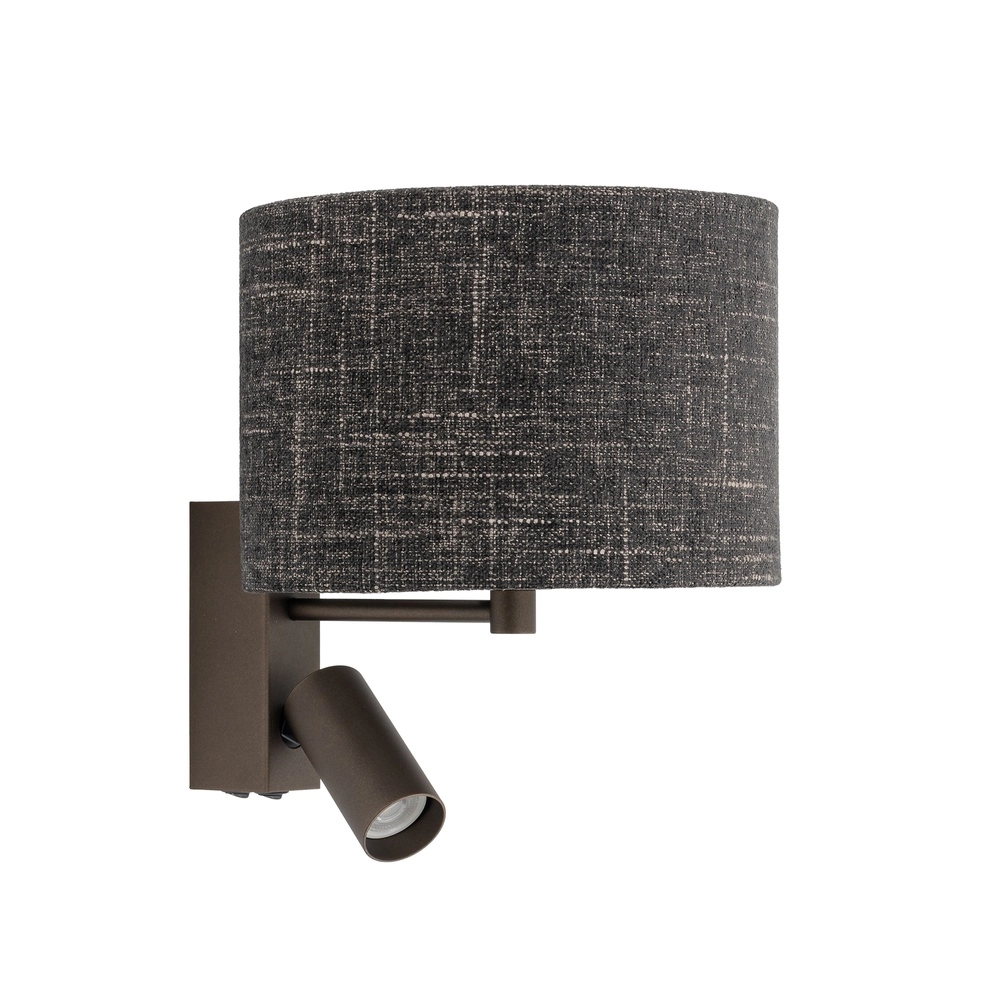 Wandlamp zwart melange Amarela met schemerlampkap