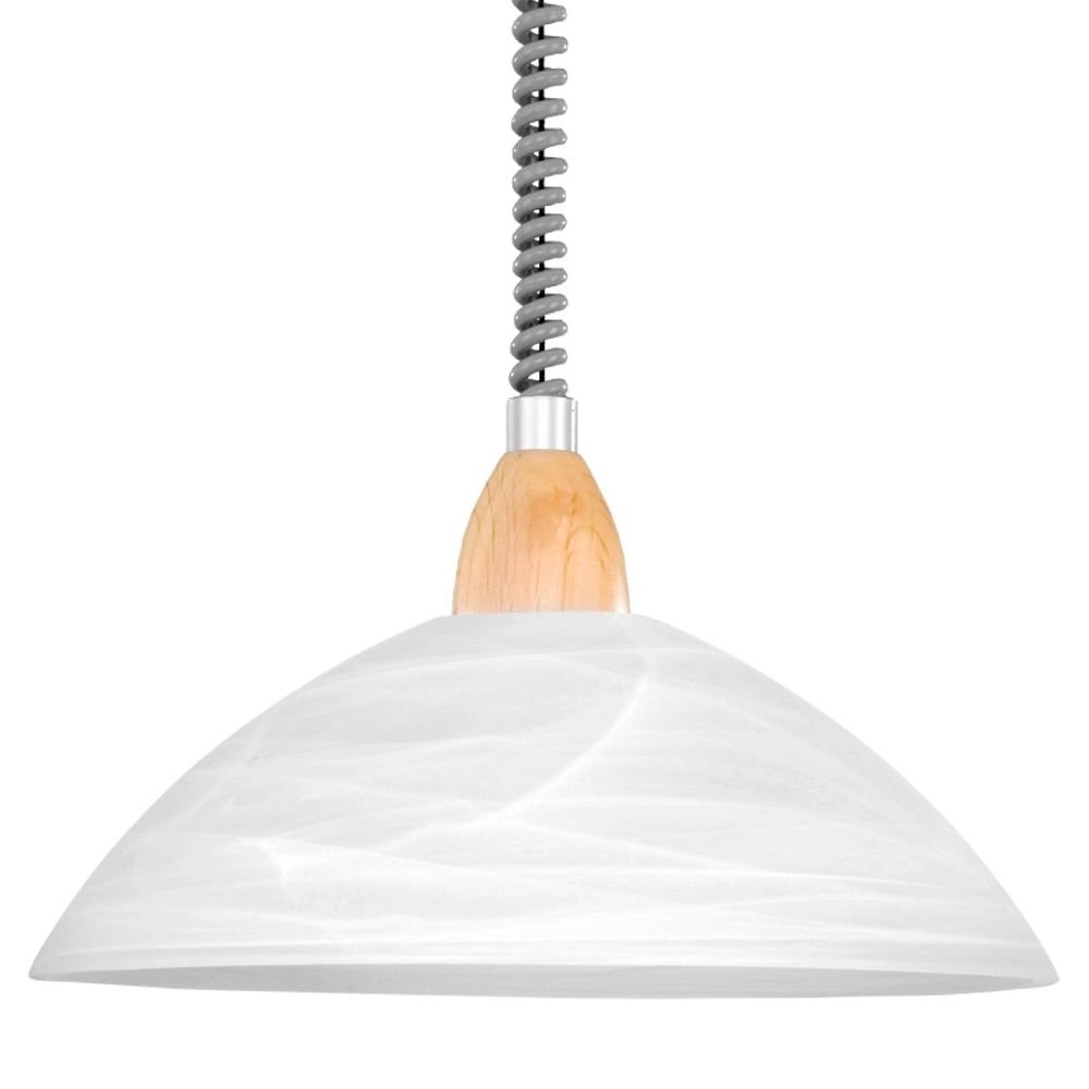 Hanglamp Lord 2 wit met houtbruin