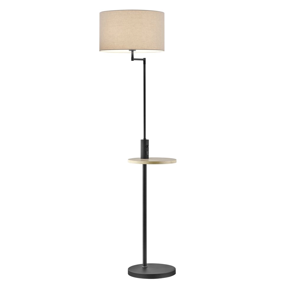 Leeslamp Claas Table zwart met houtbruin en grijs Trio 4017807423228