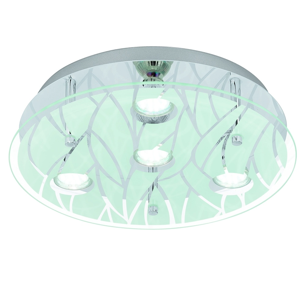 Ronde plafondlamp Farella chroom