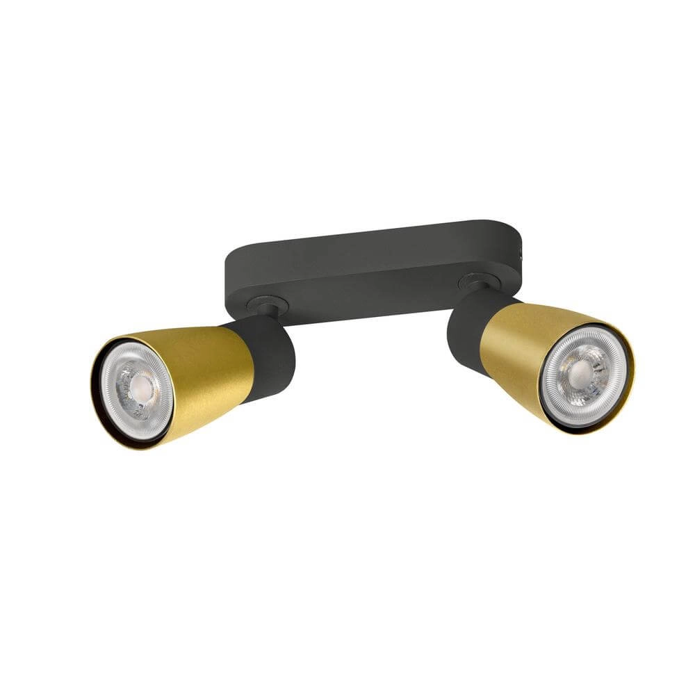 Dubbele spot Puri 2.0 Dome zwart-goud SLV 4024163293563