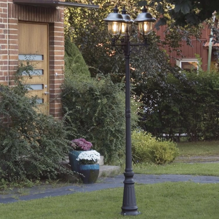 Terraslamp Parma 218cm rvs met zwart KonstSmide 7318307243000