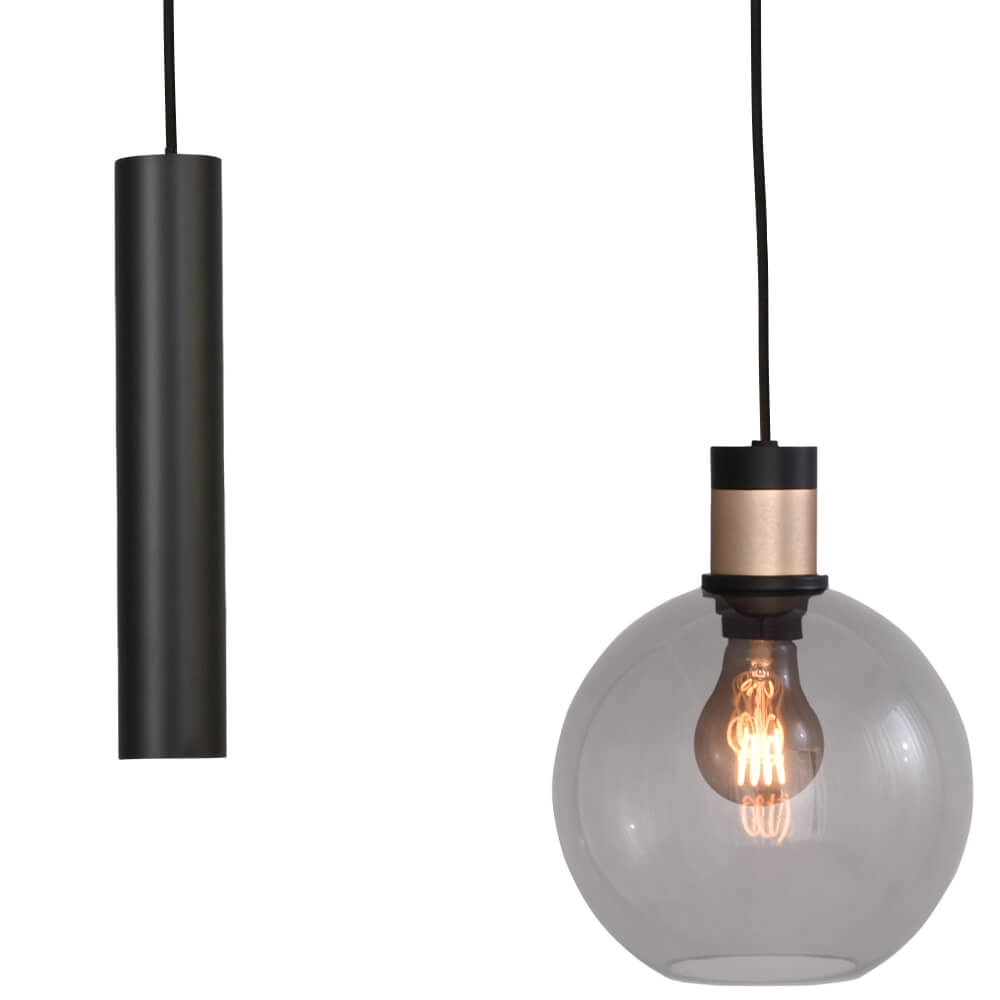 Hanglamp Lazise 2 3x Ø 20cm en 2x GU10 zwart Masterlight 8718121303802