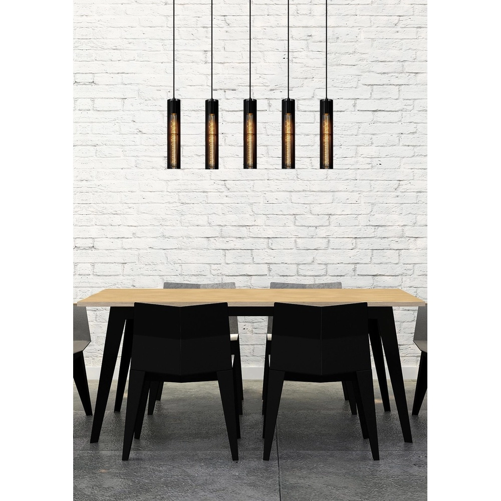 Design hanglamp Lionel 5-lichts zwart Lucide 5411212730435