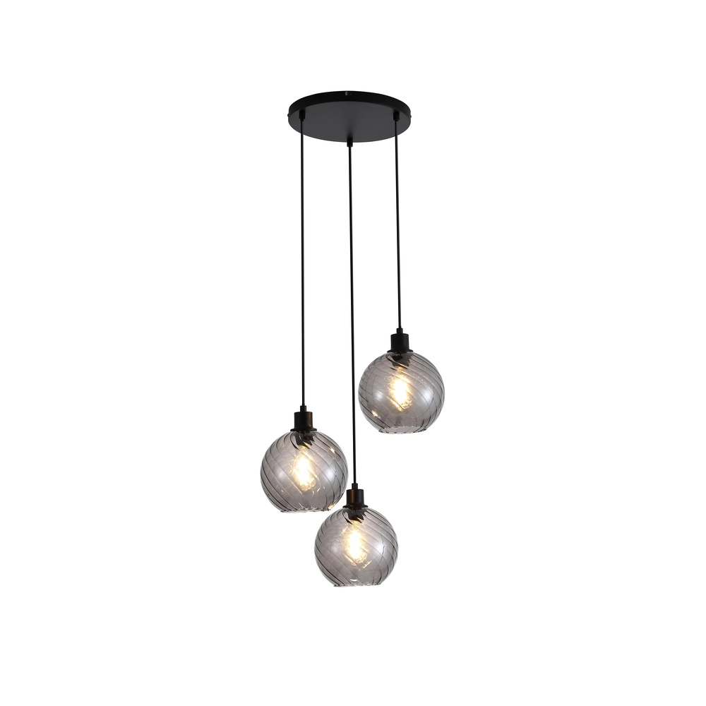 Hanglamp Radiance 3-lichts zwart