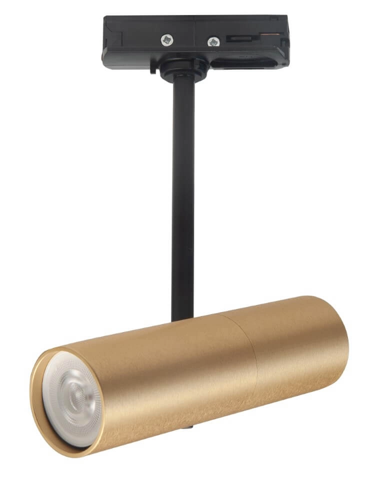 1-fase goud met zwarte railspot Trend Mini GU10