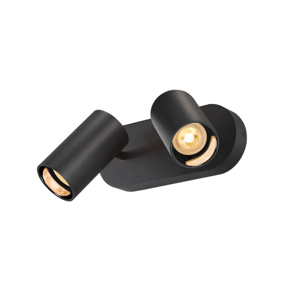 2-lichts opbouwspot Asto Tube zwart - 2x GU10 SLV 4024163266154