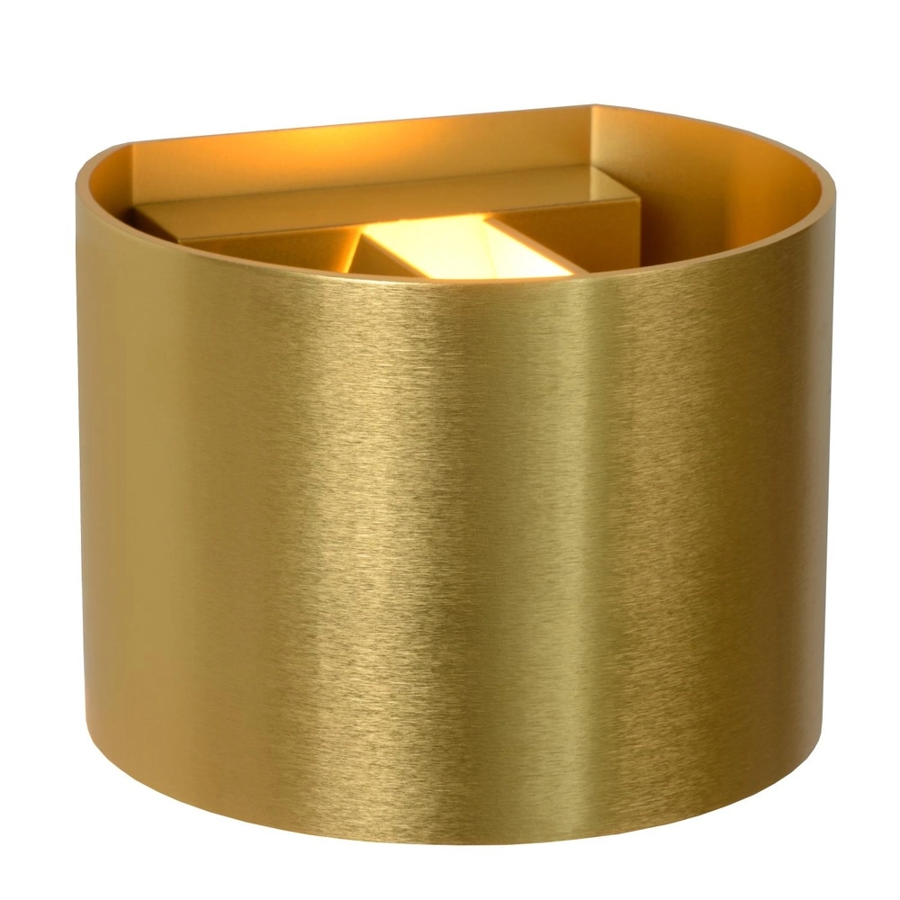 Afgeronde wandspot Xio 2700K goud Lucide 5411212092465