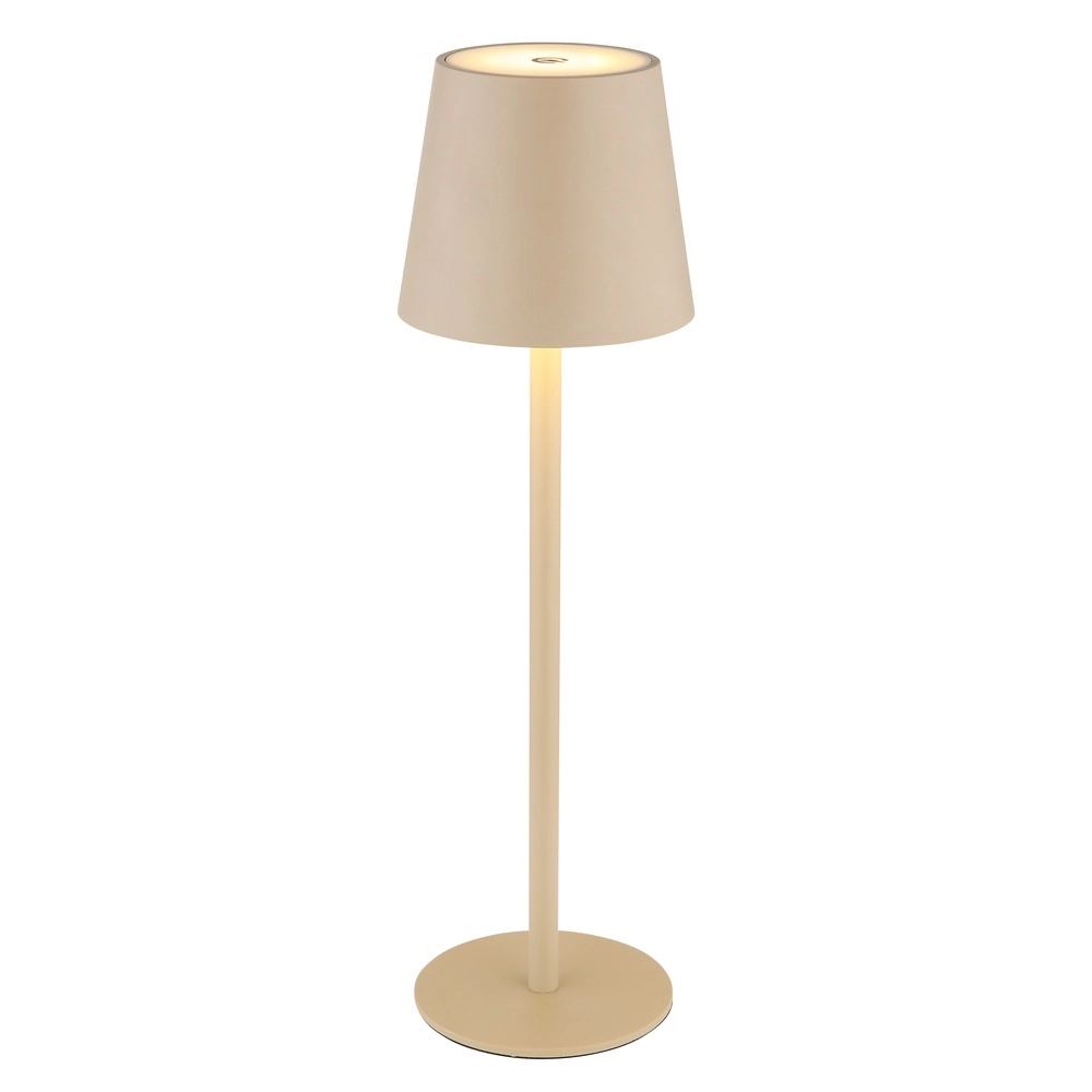 Design tafellamp Vannie zand bruin oplaadbaar