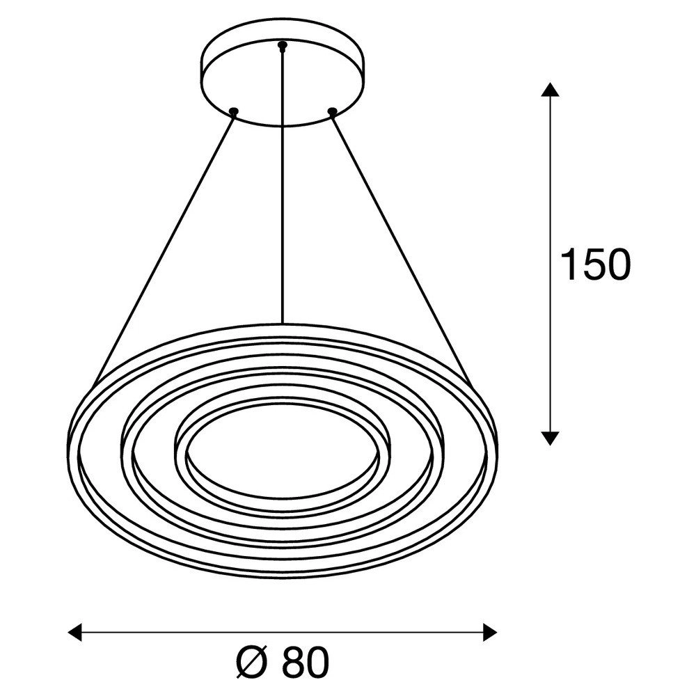 Led hanglamp One Triple Ø 80cm SLV 4024163231084