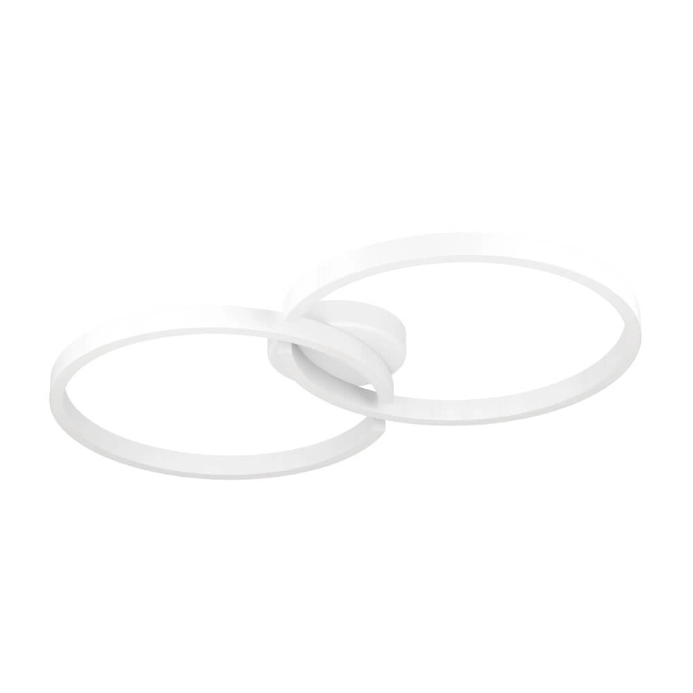 Witte led plafondlamp Amandolo 2-ringen