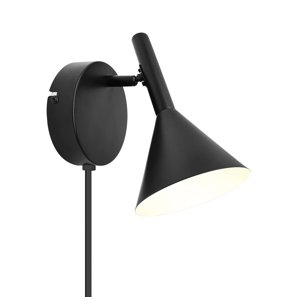 Zwarte wand leeslamp Kelvis 