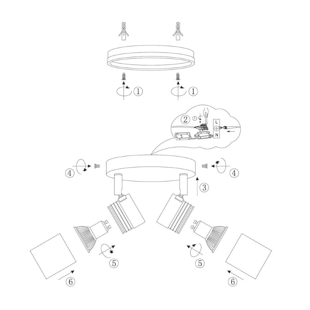 Opbouwspot Upround LED Steinhauer 8712746130072
