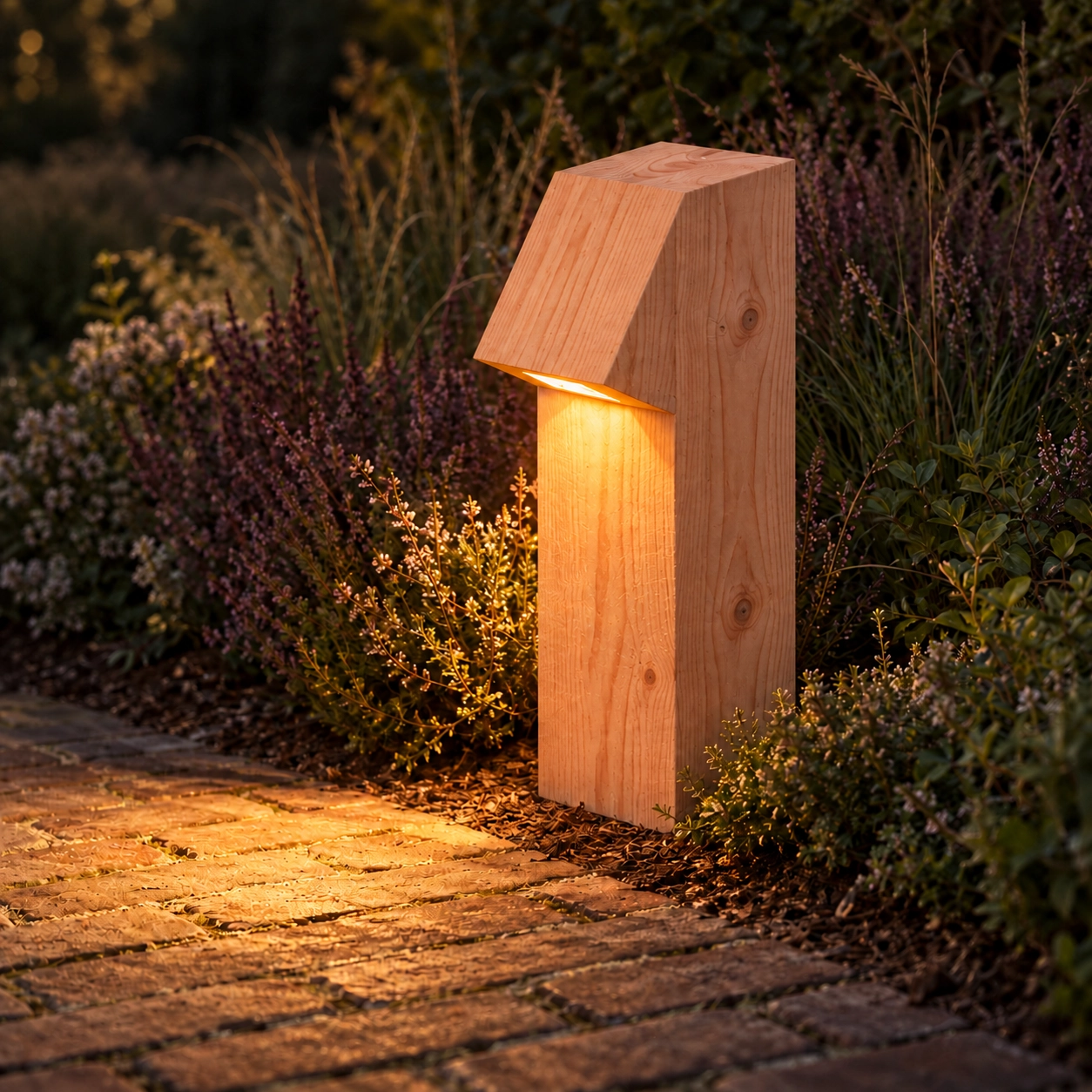 Houten padverlichting Peri 150 Douglas - 15x15x50 - PH04 - 2700K