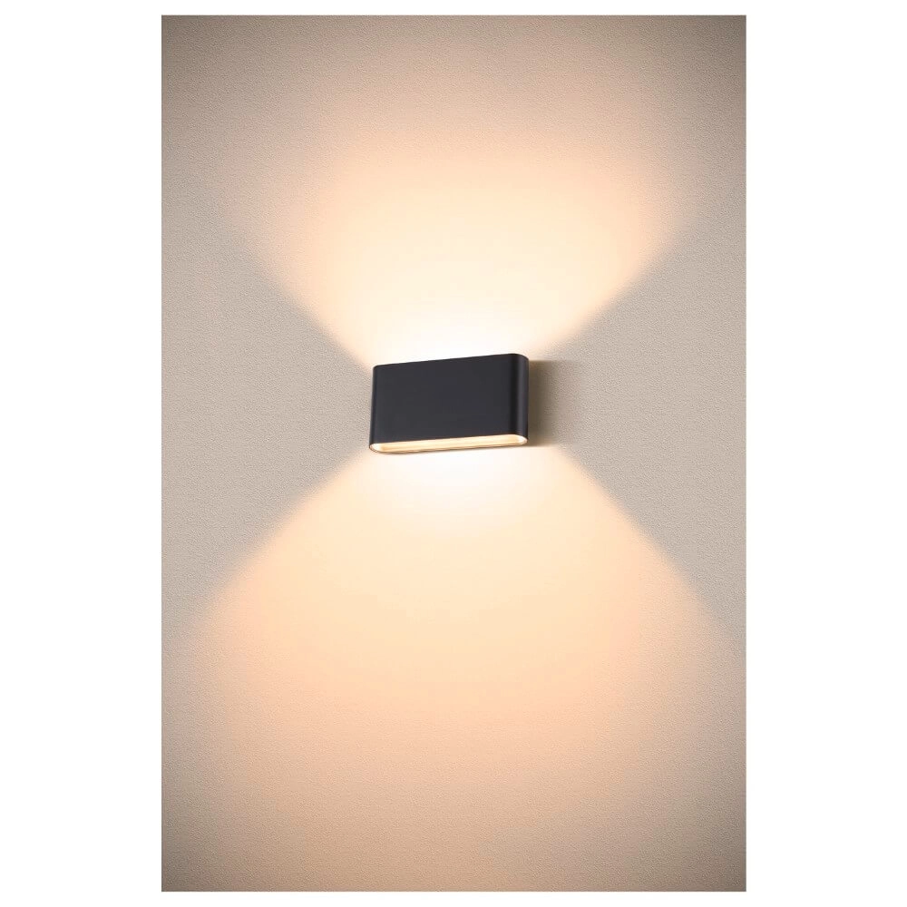 Led muurspot Oval 18 Up & down - zwart SLV 4024163273442