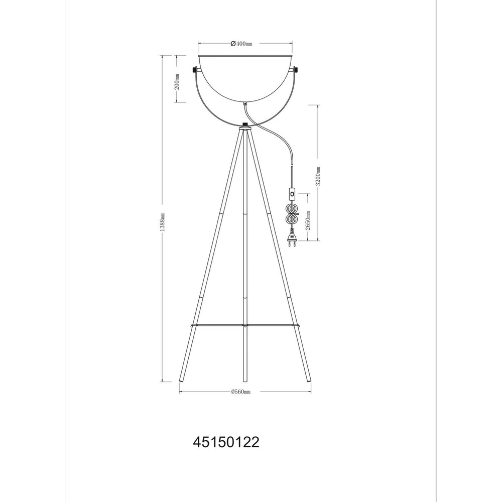 Tripod vloerlamp Timo zand bruin Globo 9007371459544