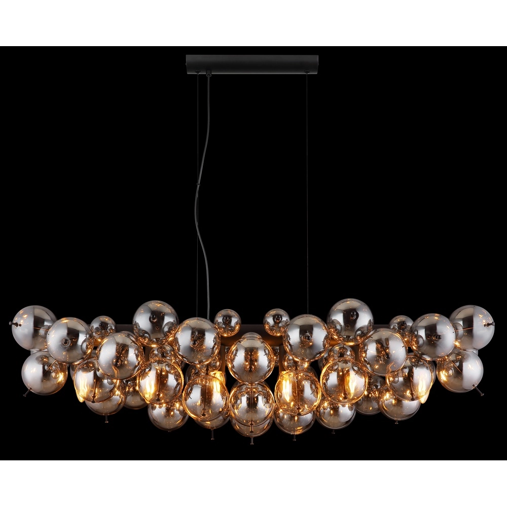 Unieke hanglamp Udo smoke glas 100cm Globo 9007371471263