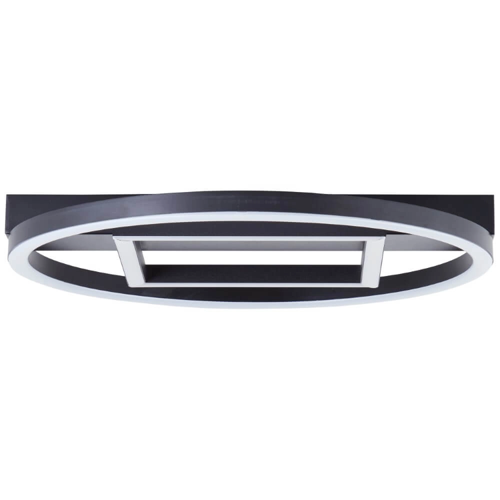Plafondlamp Maureen Ø 37cm met vierkantje zwart Brilliant 4004353420085